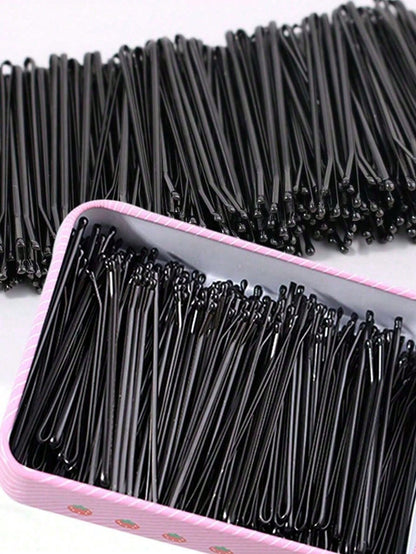 5/50/100/150/200pcs Women's Black Hair Clips, Side Clips, Hairpins, U-Shaped Hairpins, Steel Clip Accessories, Everyday Wear