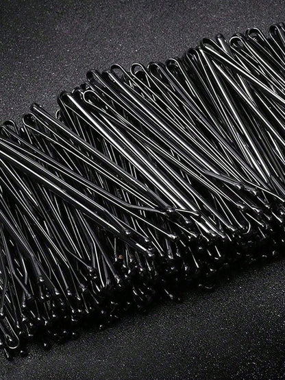 5/50/100/150/200pcs Women's Black Hair Clips, Side Clips, Hairpins, U-Shaped Hairpins, Steel Clip Accessories, Everyday Wear