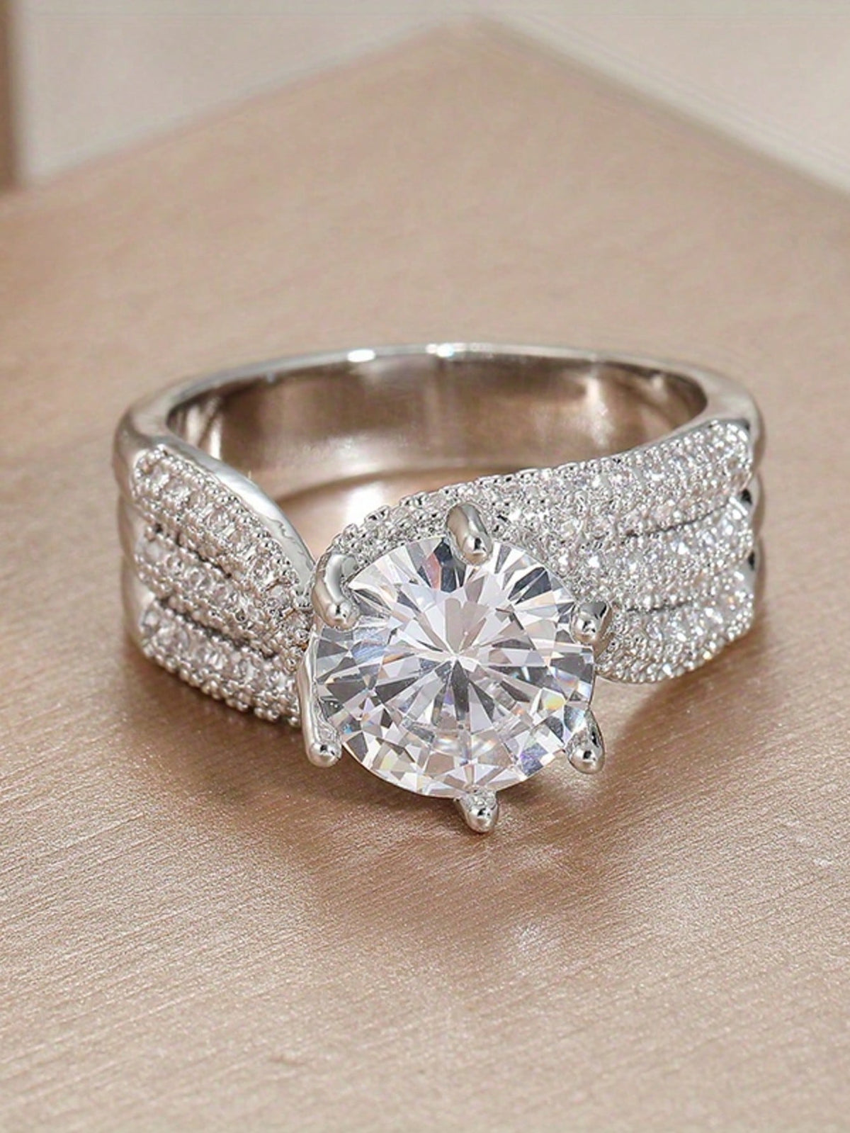 5 Carat Luxury Moissanite 925 Sterling Silver Ring, Full Moissanite Stone, Anniversary, Birthday, Wedding, Engagement Gift