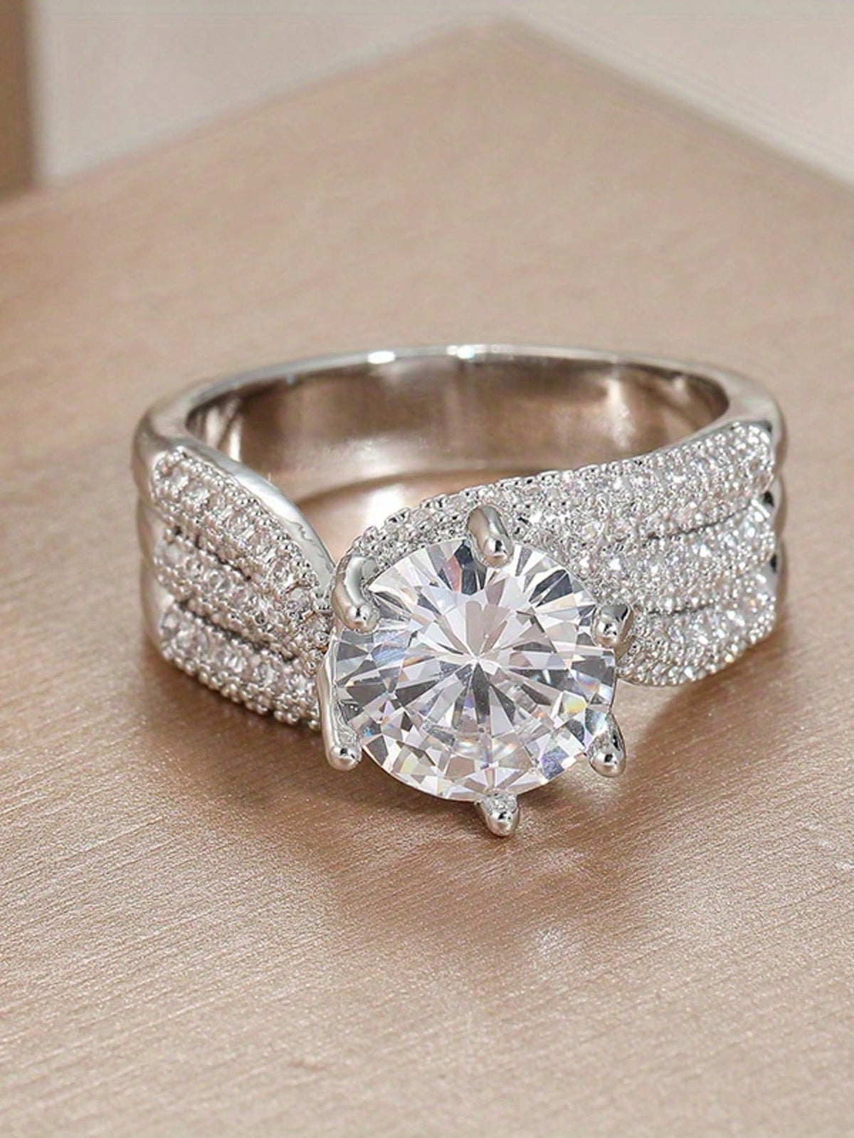 5 Carat Luxury Moissanite 925 Sterling Silver Ring, Full Moissanite Stone, Anniversary, Birthday, Wedding, Engagement Gift