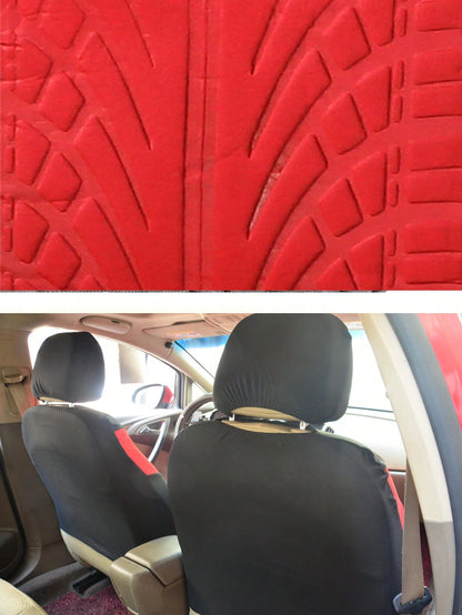5 Seats Full Set Universal Car Seat Covers, Made Of Polyester Fabric With 4mm Sponge And Compression Technique, With Iron-On Butterfly Pattern, Multiple Colors Available. Suitable For Small And Medium