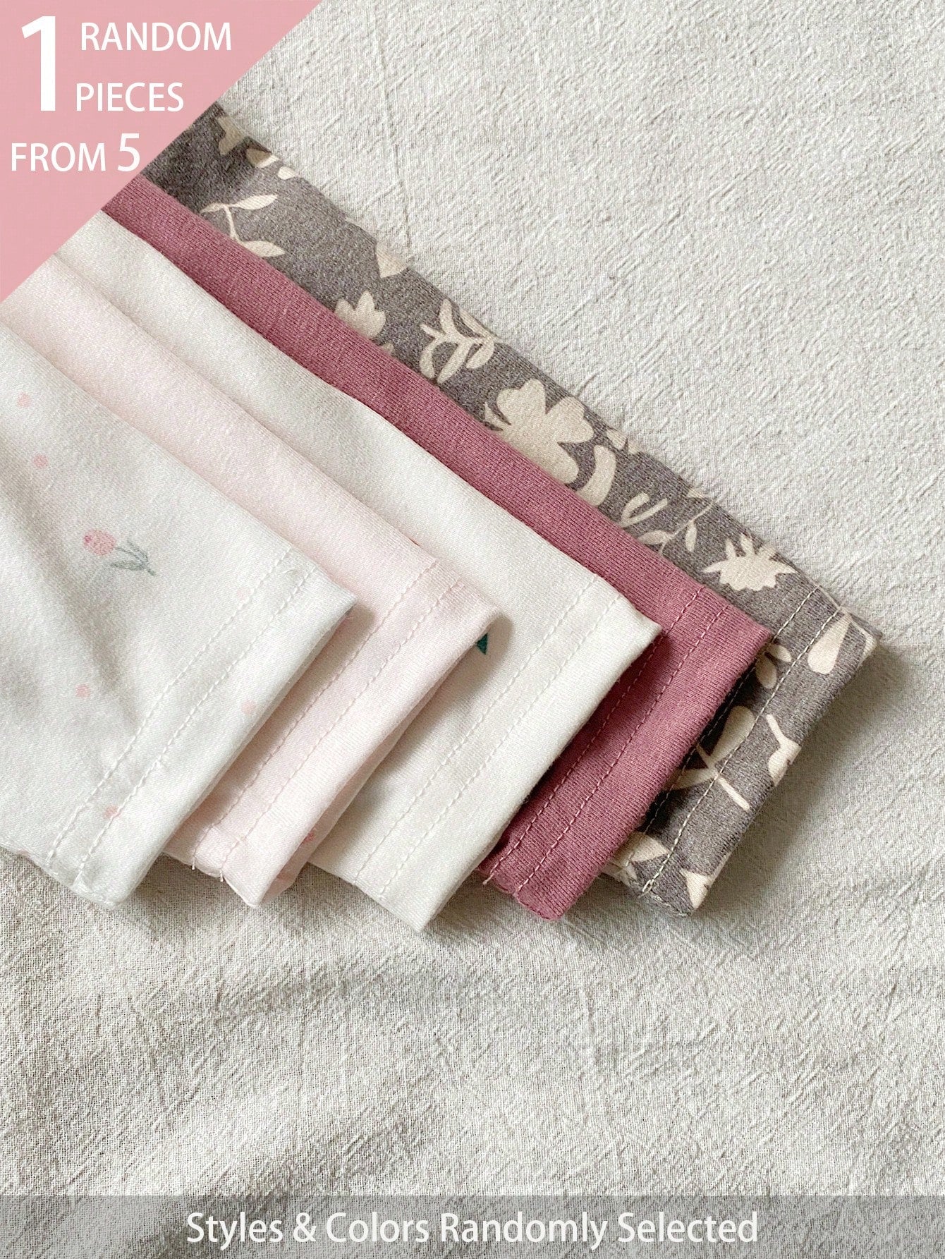 5 Sets Randomly Sent 1 Set Spring Autumn Winter Newborn Home Wear Cute Floral Cherry Tree Leaf Print White Apricot Pink Brown Purple Red Peter Pan Collar Cardigan Long Sleeve Top With Footed Pants Set