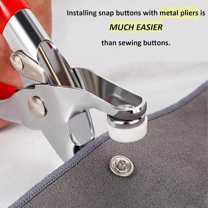 50/100/200pcs Colorful Solid & Hollow Snap Buttons, Stainless Steel Pliers Snap Fastener Kit, Suitable For Crafts, Sewing, Handmade, Clothing, Pants, Bibs, Hats, Shoes, Umbrellas, Sewing Beginner Inst