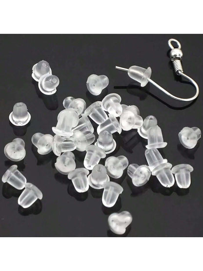 50~500pcs Earring Hooded Earring Back Scrunchie Accessory 5mm Women's Fashion Earrings