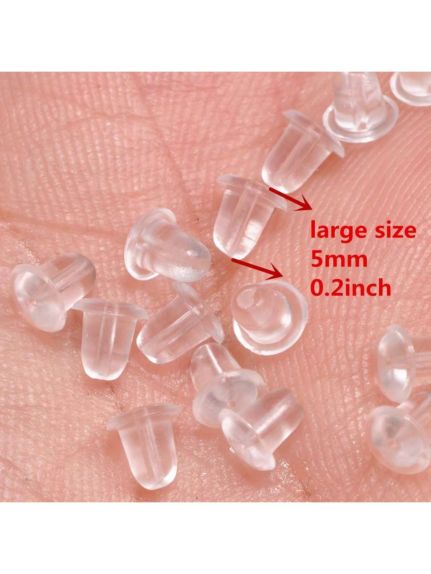 50~500pcs Earring Hooded Earring Back Scrunchie Accessory 5mm Women's Fashion Earrings