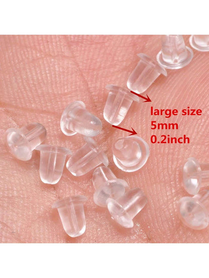 50~500pcs Earring Hooded Earring Back Scrunchie Accessory 5mm Women's Fashion Earrings