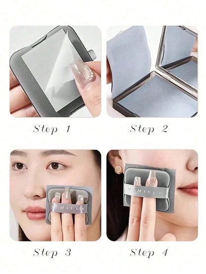 500/200/100pcs Portable Oil Absorbing Sheets, Suitable For Oily Skin, 3-In-1 Design With Mirror. Lightweight And Easy To Carry, Perfect For Daily Use. Essential For Beauty, Skincare, Self-Care, Facial