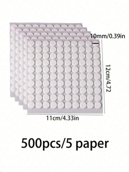 500pcs 10mm Candle Wick Stickers, Heat Resistant Double-Sided Adhesive Stickers For Candle Making, DIY Crafts