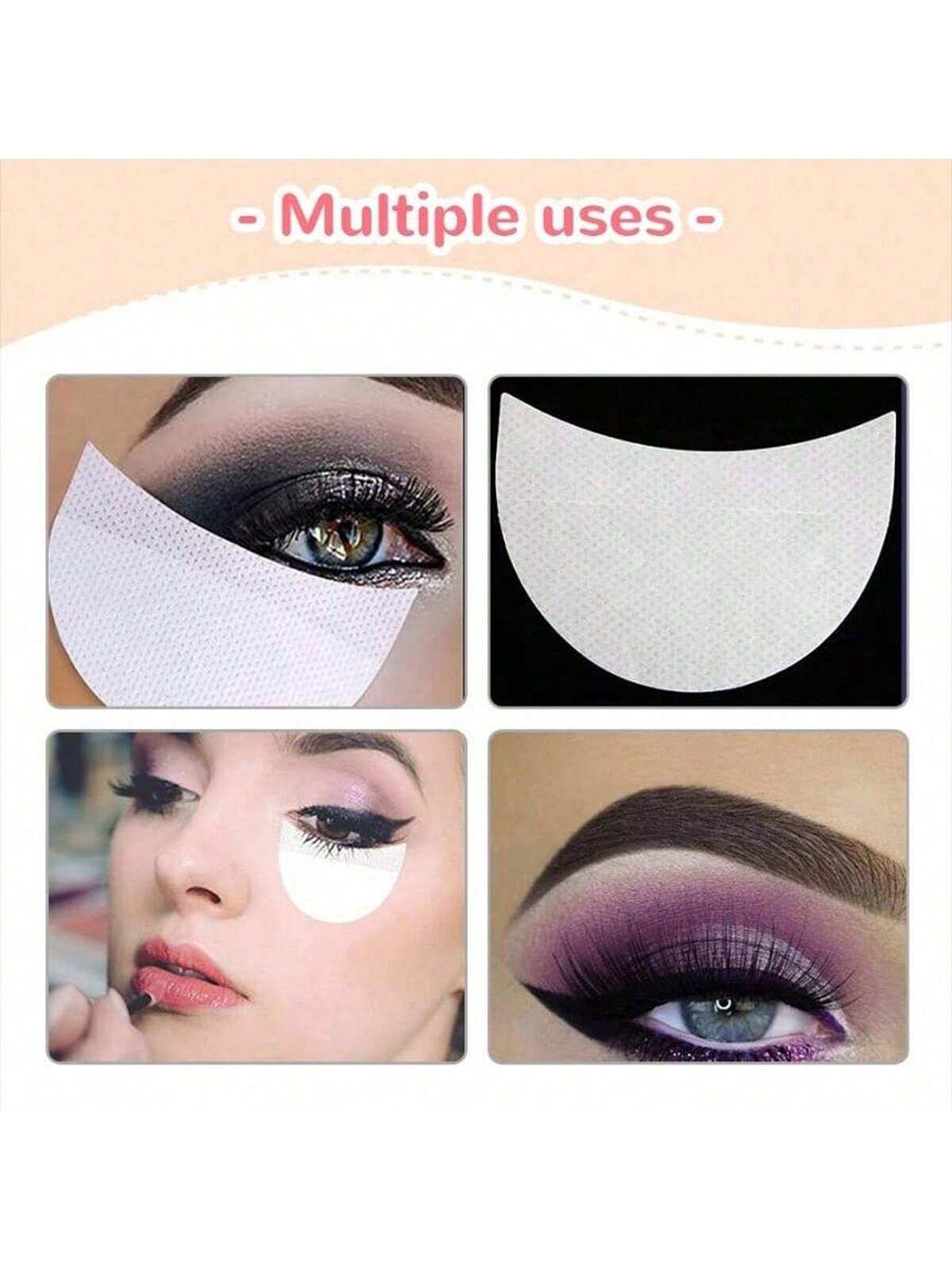 50pcs Eye Liner Pen Cap, Protect Brush Tip From Fraying, Suitable For Eye Shadow Shield, False Eyelash, Makeup Tools