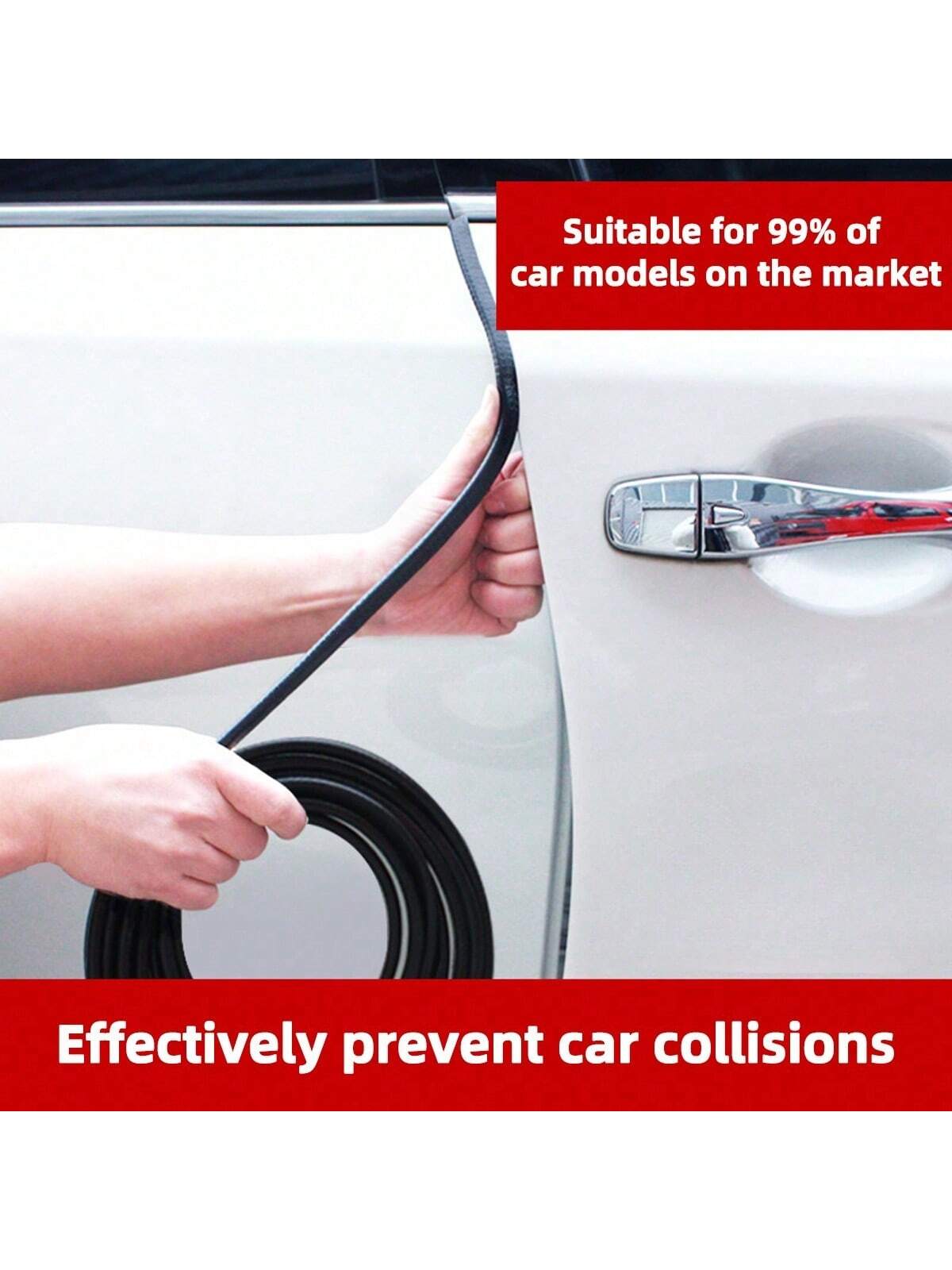 5M U Type Universal Car Door Edge Guards Trim Styling Moulding Protection Strip Anti Scratch Collision Protector Vehicle