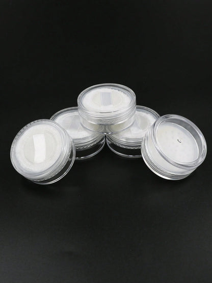 5pcs 10g Makeup Powder Storage Box With Puff, Living Room Home Bedroom Bathroom House Decor, Travel Stuff, Wedding, Party, Birthday, Gifts For Men Mom Dad Friends, New Years, Accessories, Funny Gift