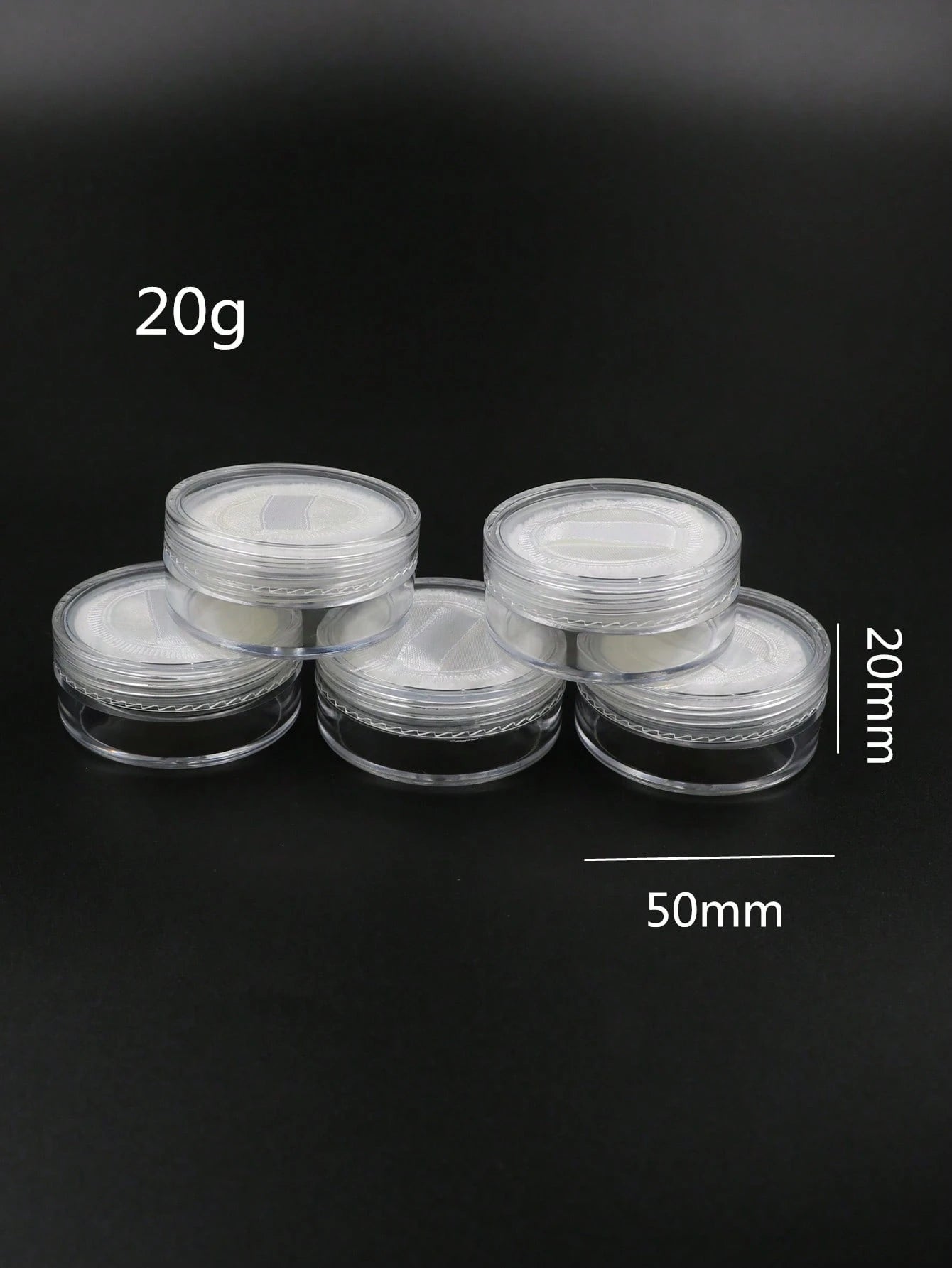 5pcs 10g Makeup Powder Storage Box With Puff, Living Room Home Bedroom Bathroom House Decor, Travel Stuff, Wedding, Party, Birthday, Gifts For Men Mom Dad Friends, New Years, Accessories, Funny Gift