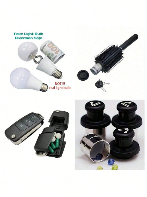 5pcs Anti-Theft Hidden Storage Boxes, Secret Concealment Boxes, Can Store Money, Pills, Keys, Suitable For Car, Home, Travel