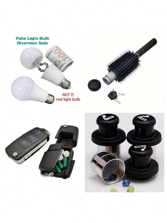 5pcs Anti-Theft Hidden Storage Boxes, Secret Concealment Boxes, Can Store Money, Pills, Keys, Suitable For Car, Home, Travel