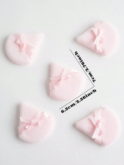 5pcs Butterfly Shaped Makeup Sponge Puff, Dual-Sided Fluffy Powder Puff For Home & Makeup Artists (Triangle Shape),Makeup,Cheap,Room Decor,Vanity,Travel,Bedroom,Makeup Accessories,Puff,Makeup Blender