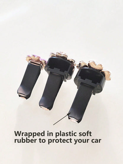 5pcs Heart And Five-Petal Flower Shaped Car Air Vent Clip Fragrance Decorations, Car Interior Air Conditioning Decoration