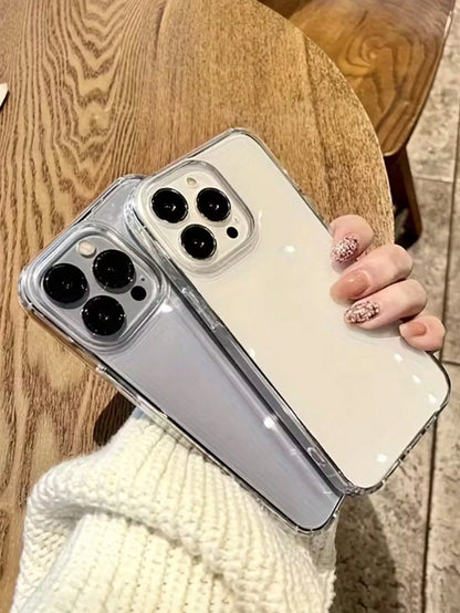 5pcs/Pack TPU Soft Transparent Phone Case Compatible With IPhone 17 16 15 14 13 12 11 Pro Max 17 Air 16 15 14 Plus 13 12 Mini X Xs Max Xr 8 7 Plus Anti-Fall Protective Back Cover Non-Yellowing Phone C
