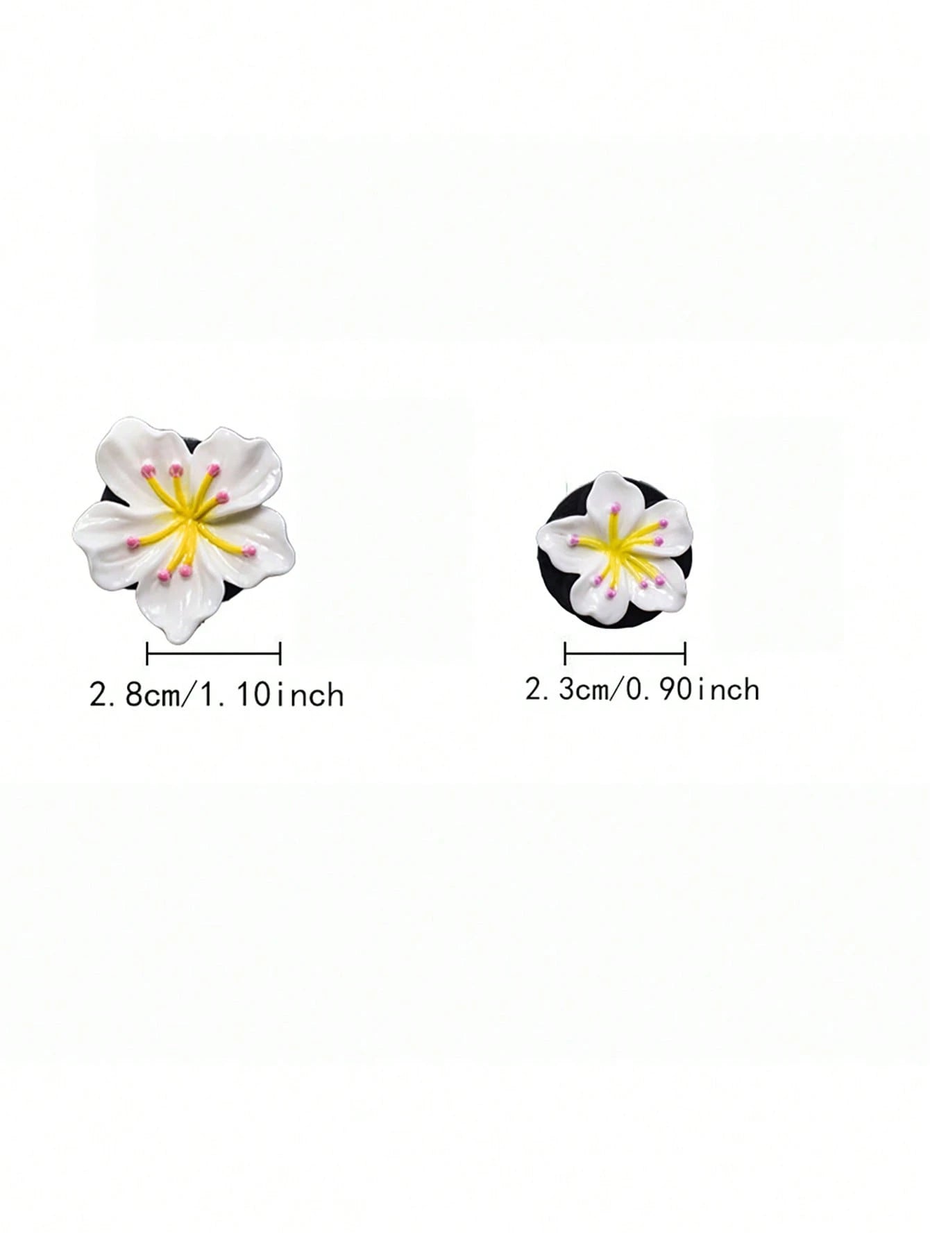 5pcs/Set Fresh Peach Blossom Decoration Car Air Vent Clip, Car Air Freshener Decor