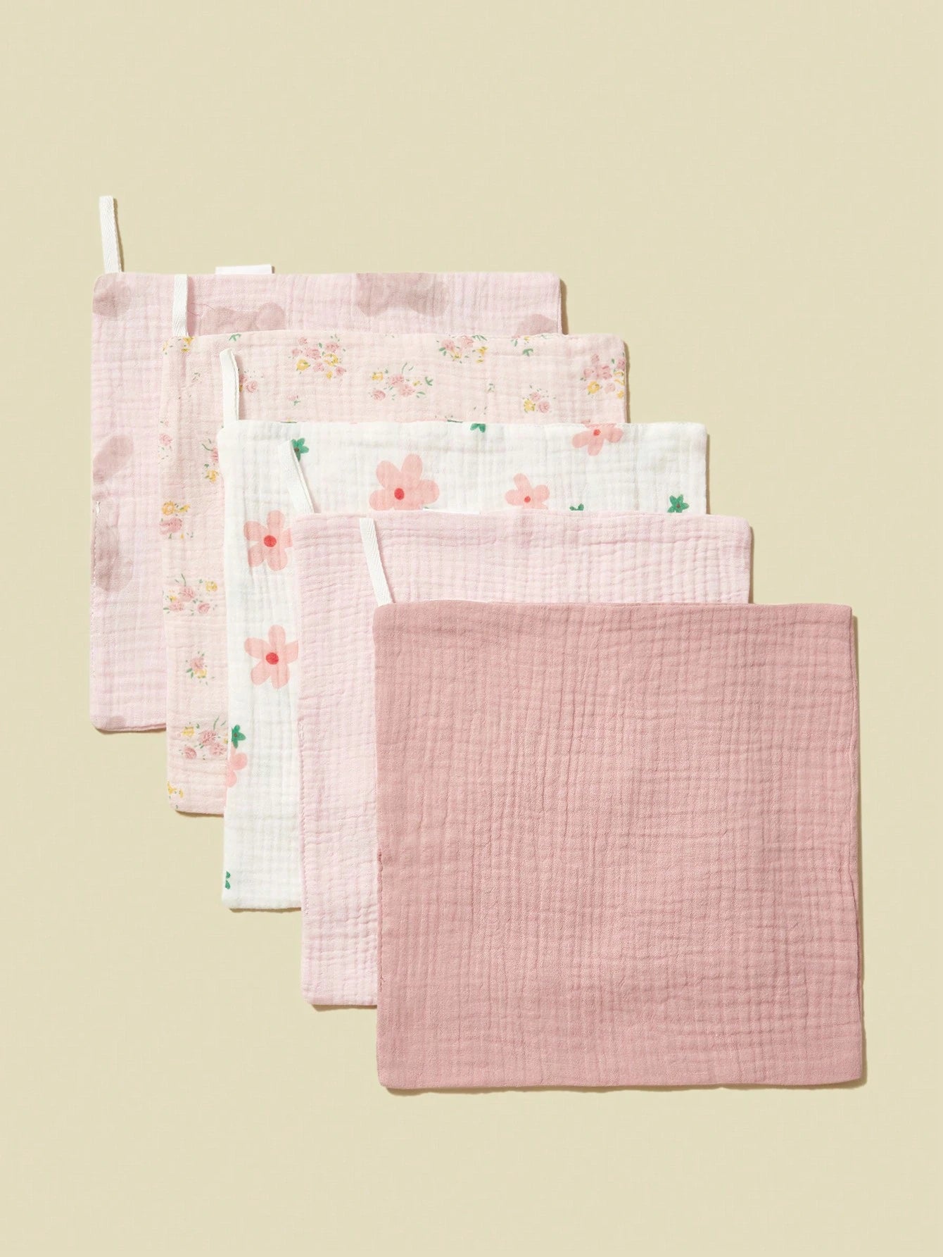 5pcs/Set Gauze Handkerchief Square Towels For Feeding