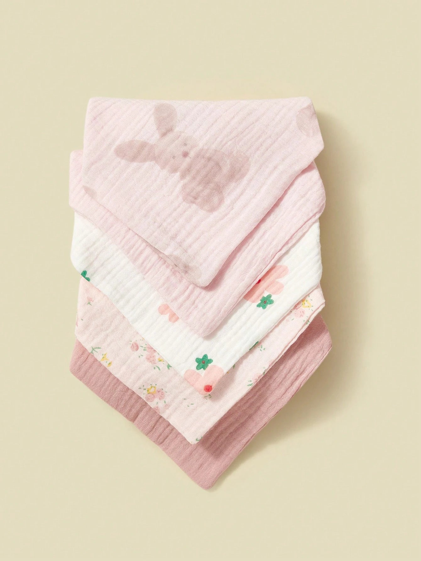 5pcs/Set Gauze Handkerchief Square Towels For Feeding