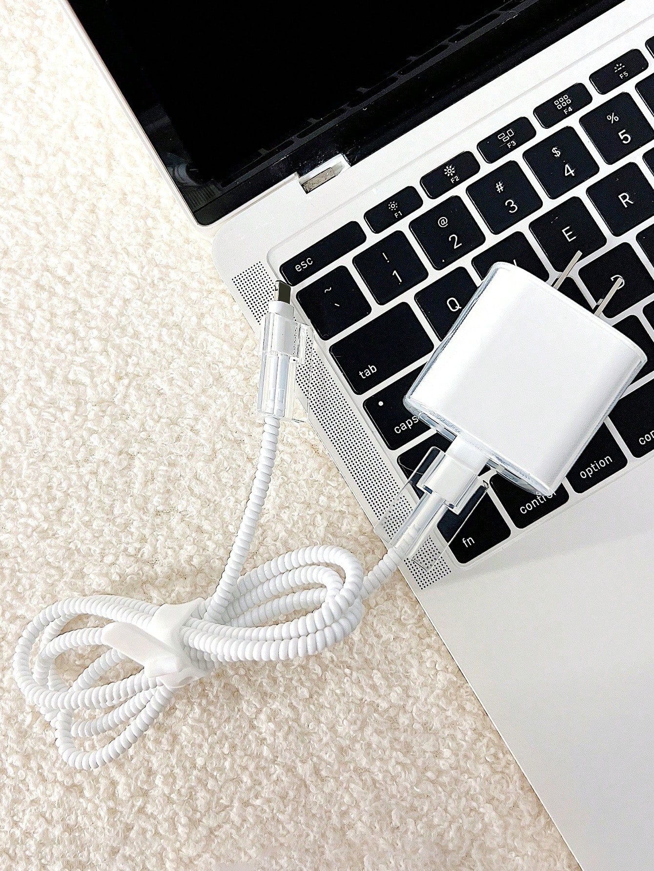5pcs Transparent Minimalist Charger Protective Covers, Compatible With 18W/20W, Charging Cable Protective Covers, Charging Head Protective Covers, TPU Material Anti-Fouling Anti-Crack Cable Protective