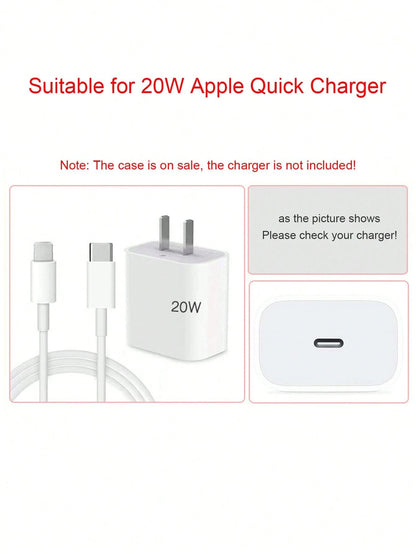 5pcs Transparent Minimalist Charger Protective Covers, Compatible With 18W/20W, Charging Cable Protective Covers, Charging Head Protective Covers, TPU Material Anti-Fouling Anti-Crack Cable Protective