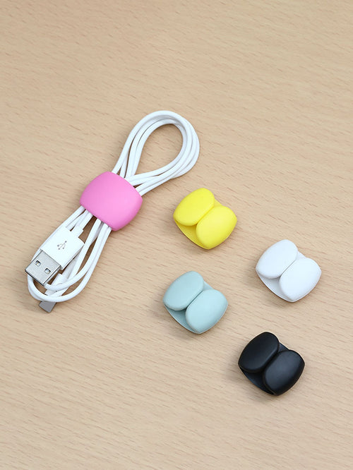 5pcs Travel Data Cable Organizer Clips, Earphone & Charging Cable Winder Holder, Minimalist Multi-Function Cord Wrap
