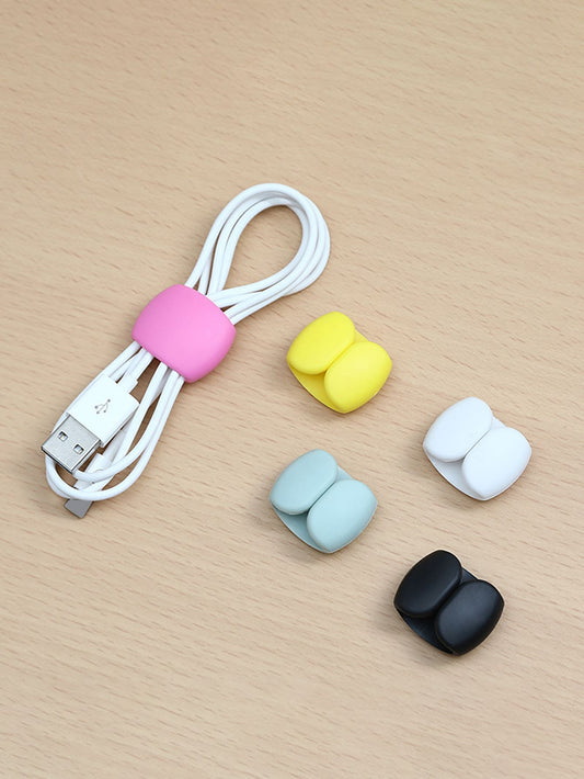 5pcs Travel Data Cable Organizer Clips, Earphone & Charging Cable Winder Holder, Minimalist Multi-Function Cord Wrap