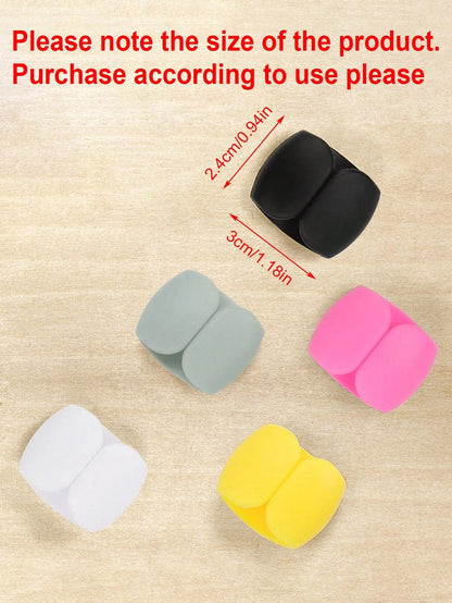 5pcs Travel Data Cable Organizer Clips, Earphone & Charging Cable Winder Holder, Minimalist Multi-Function Cord Wrap