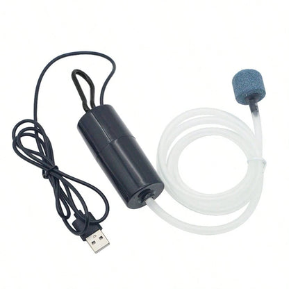 5V 1W USB Quiet Air Pump, Mini Portable Aquarium Oxygenator, Fish Tank Air Compressor Accessories