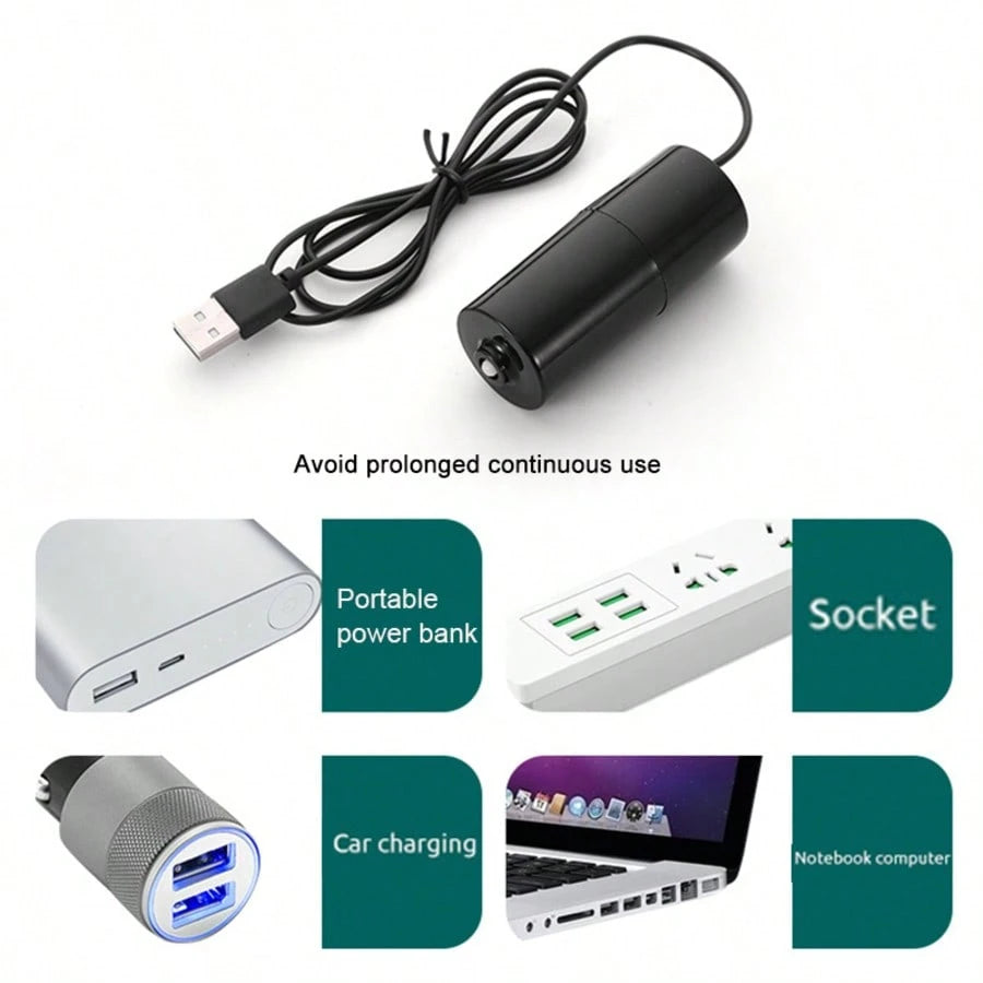 5V 1W USB Quiet Air Pump, Mini Portable Aquarium Oxygenator, Fish Tank Air Compressor Accessories