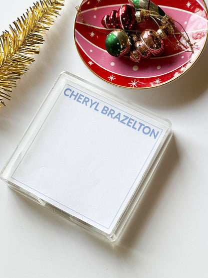 5x5 Acrylic  Notepad or Notecard Holder