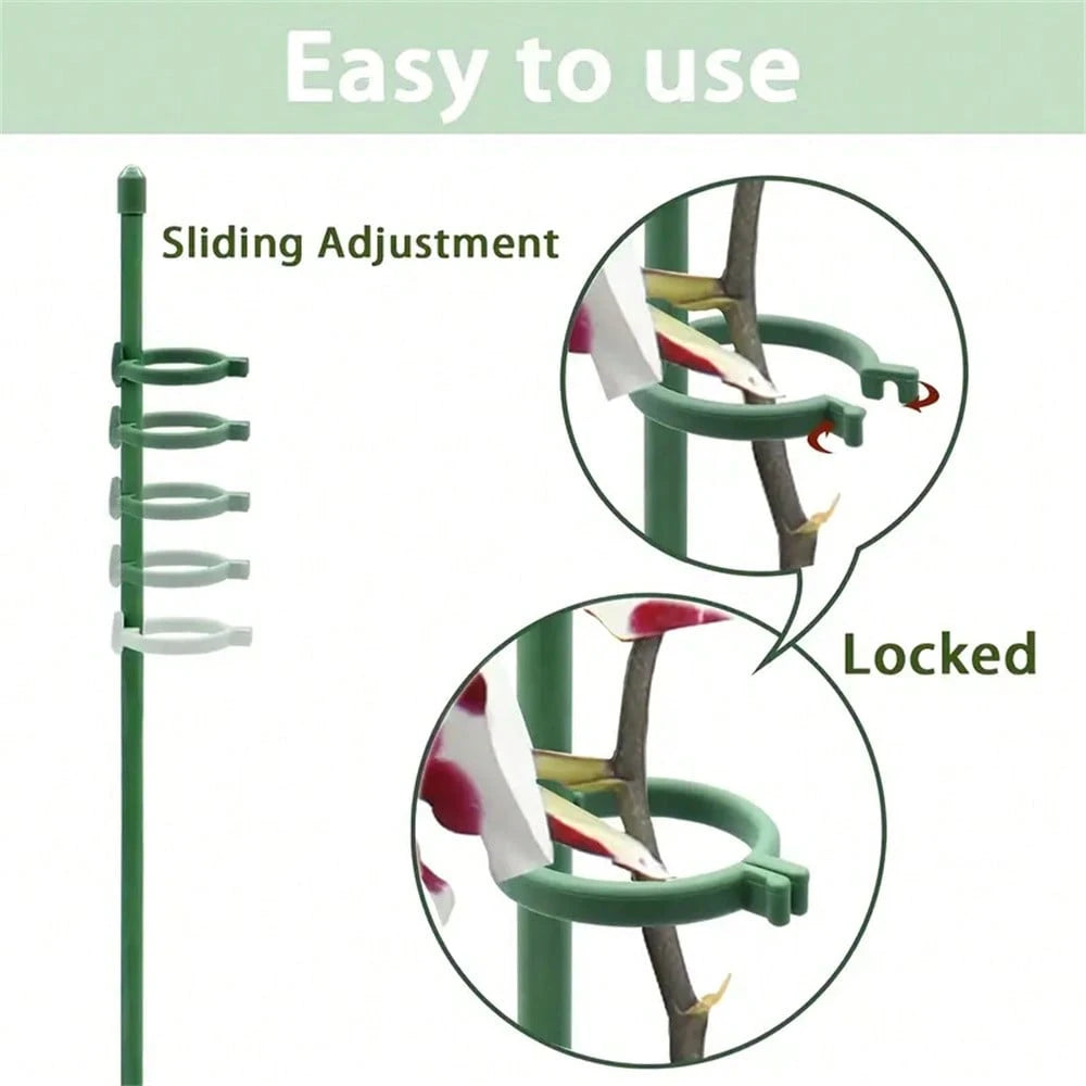 6/10/14/20Pcs Plant Stakes, Green Plant Sticks Support, Plant Support Stakes Suitable For Indoor And Outdoor Plants, Green Plant Stick Support For Potted Tomato Peony Lily Rose And Other Plants Floral