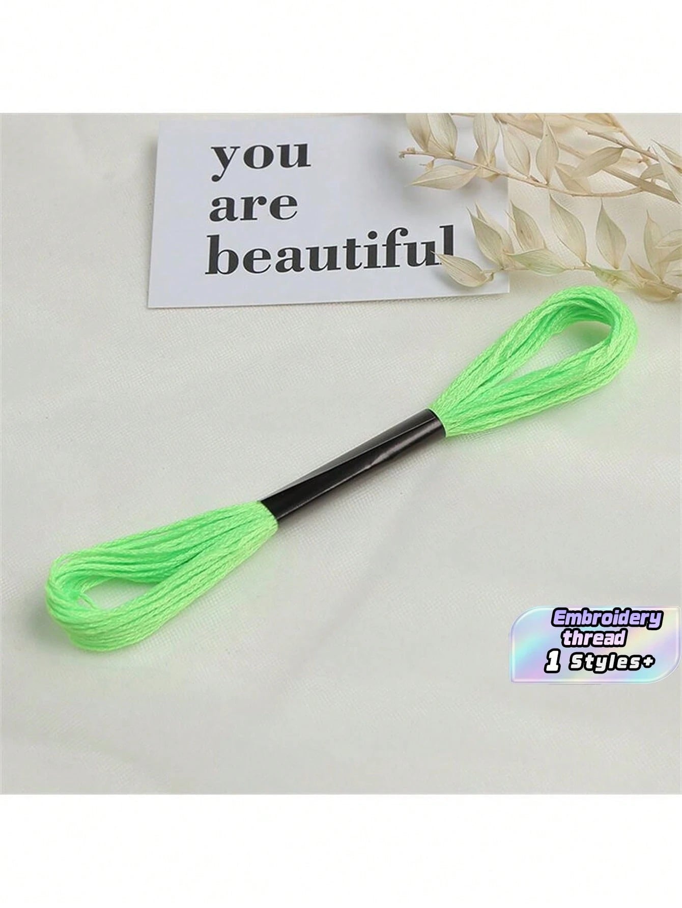 6 Colors, 4 Strands Each, 24 Strands Per Pack, Cross-Stitch Thread, Fluorescent Colors