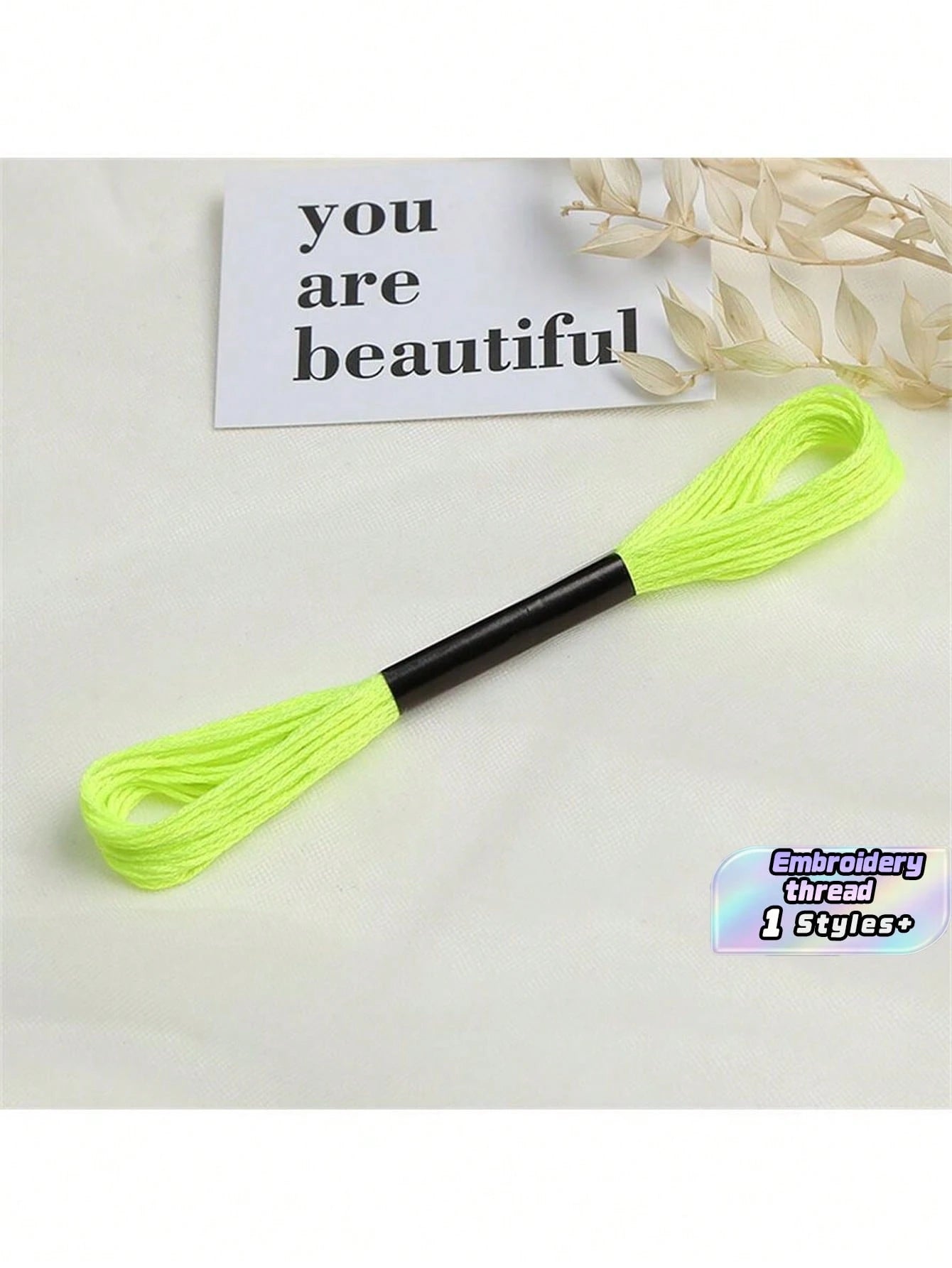 6 Colors, 4 Strands Each, 24 Strands Per Pack, Cross-Stitch Thread, Fluorescent Colors