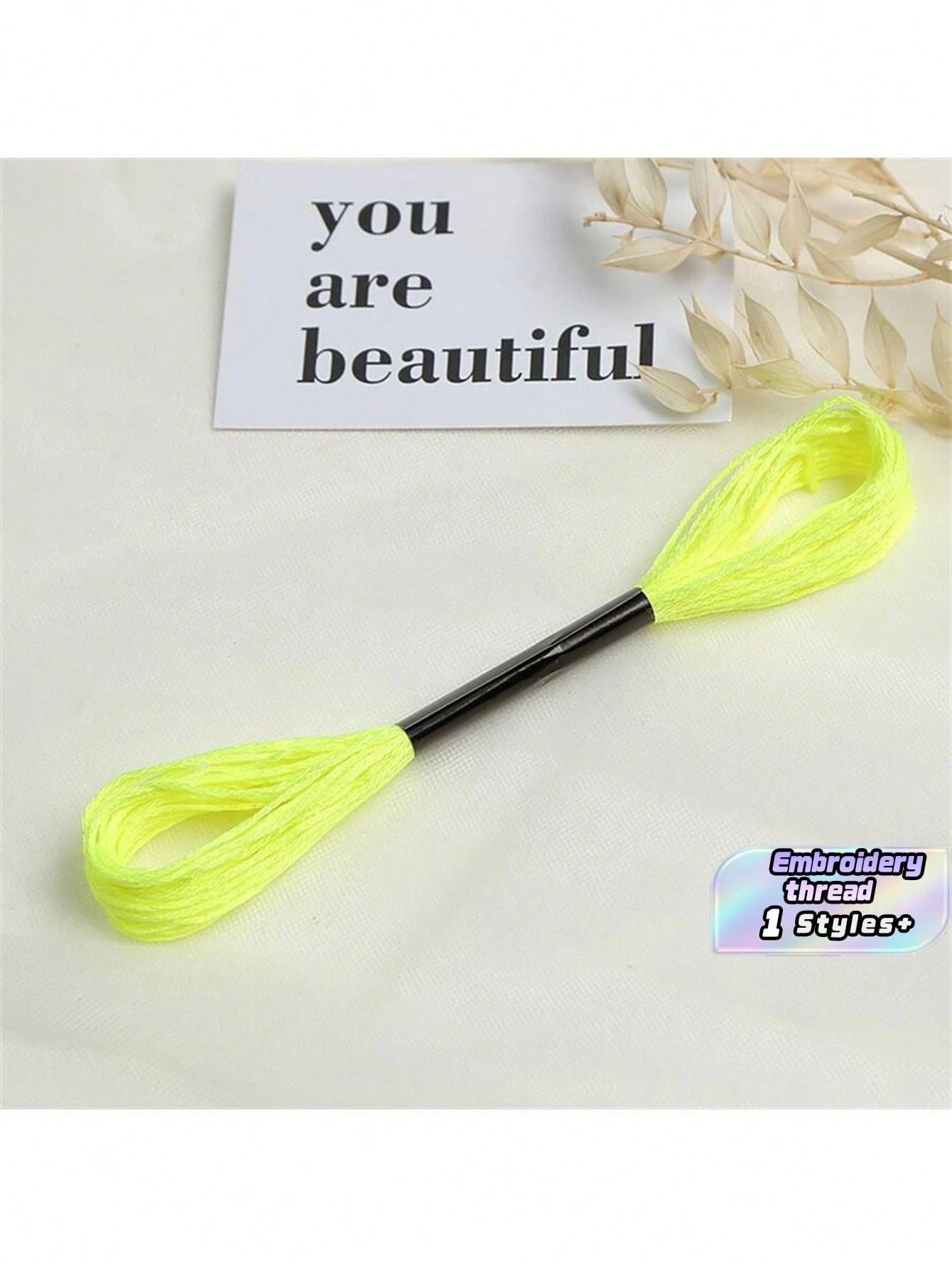 6 Colors, 4 Strands Each, 24 Strands Per Pack, Cross-Stitch Thread, Fluorescent Colors
