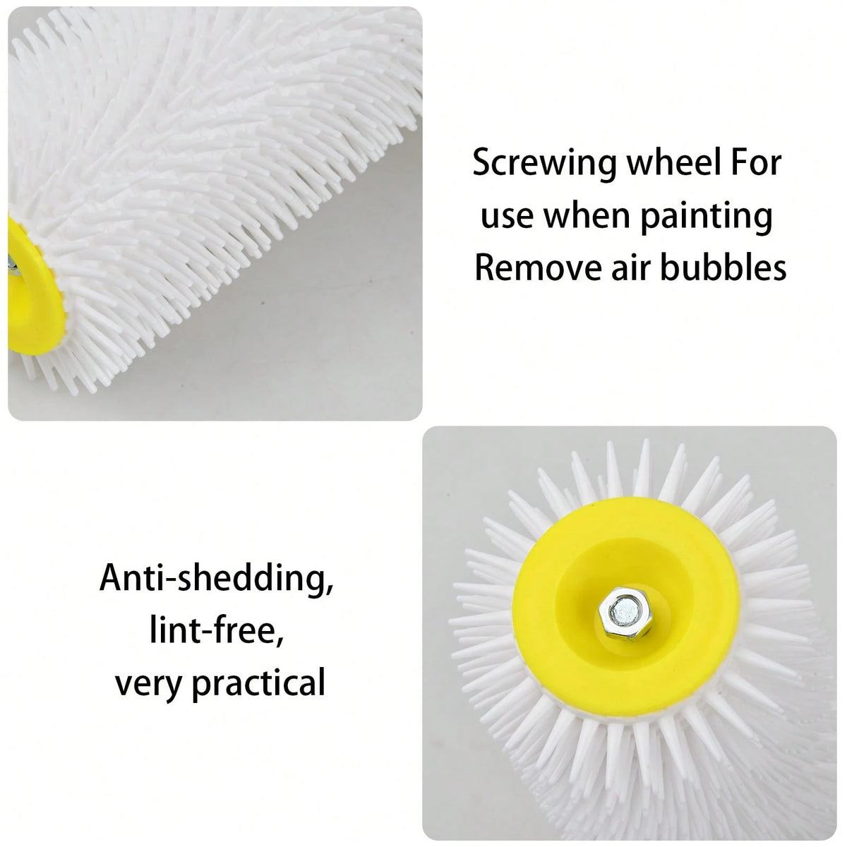 6 Inch & 9 Inch Spiked Air Bubble Roller, 15cm/ 22cm Self Leveling Cement Spike Roller, Concrete Epoxy Floor Venting Roller For Floor Construction