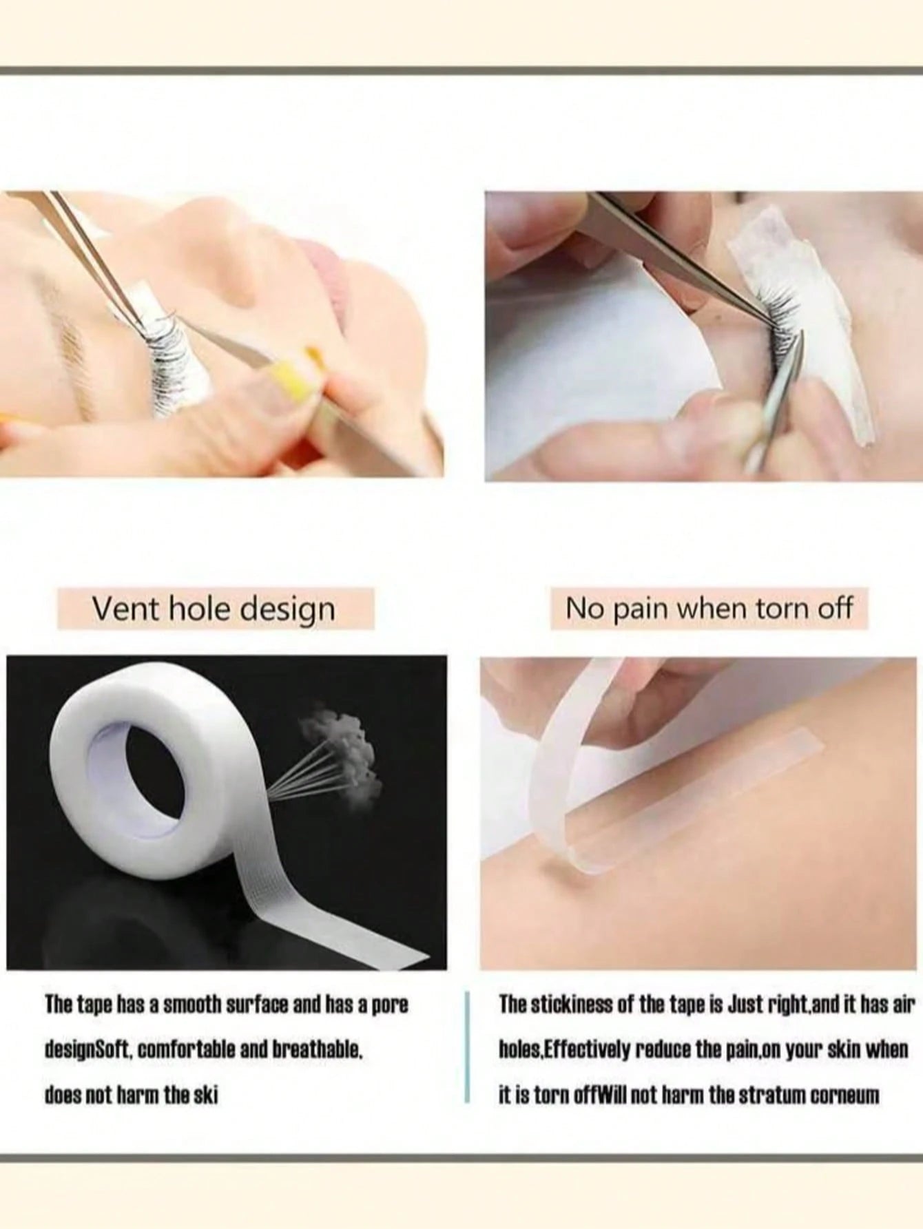 6 Rolls PE Eyelash Extension Tapes, Mini Transparent PE Tapes, Lower Eyelash Tapes, Makeup Tools/Eyelash Tools