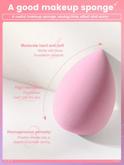 6pcs Makeup Sponge Set, Suitable For Cream And Powder Concealer, Soft Triangle Puff, For Facial Makeup