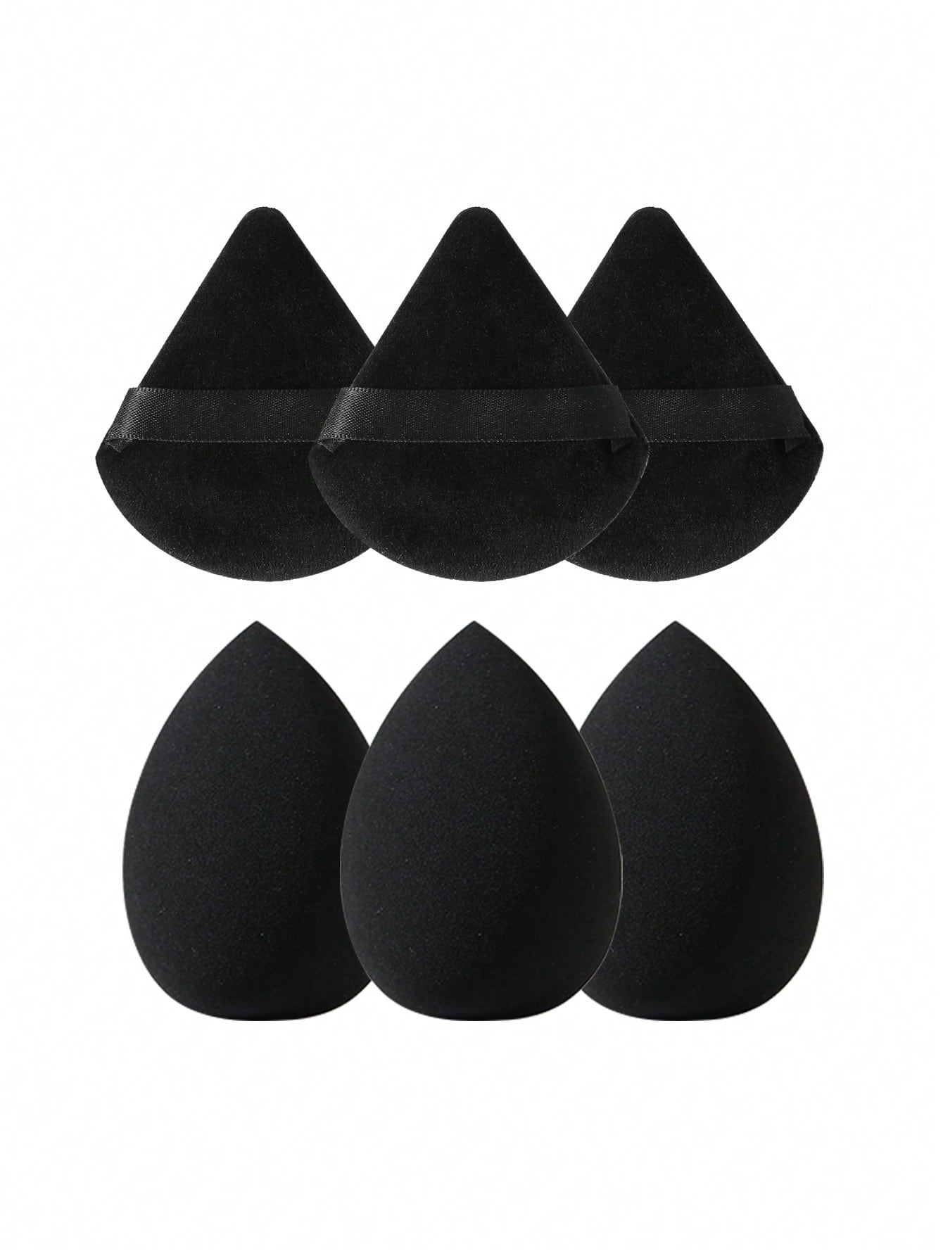 6pcs Makeup Sponge Set, Suitable For Cream And Powder Concealer, Soft Triangle Puff, For Facial Makeup