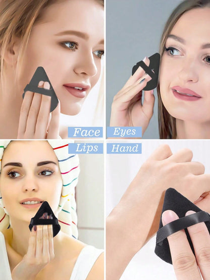 6pcs Makeup Sponge Set, Suitable For Cream And Powder Concealer, Soft Triangle Puff, For Facial Makeup