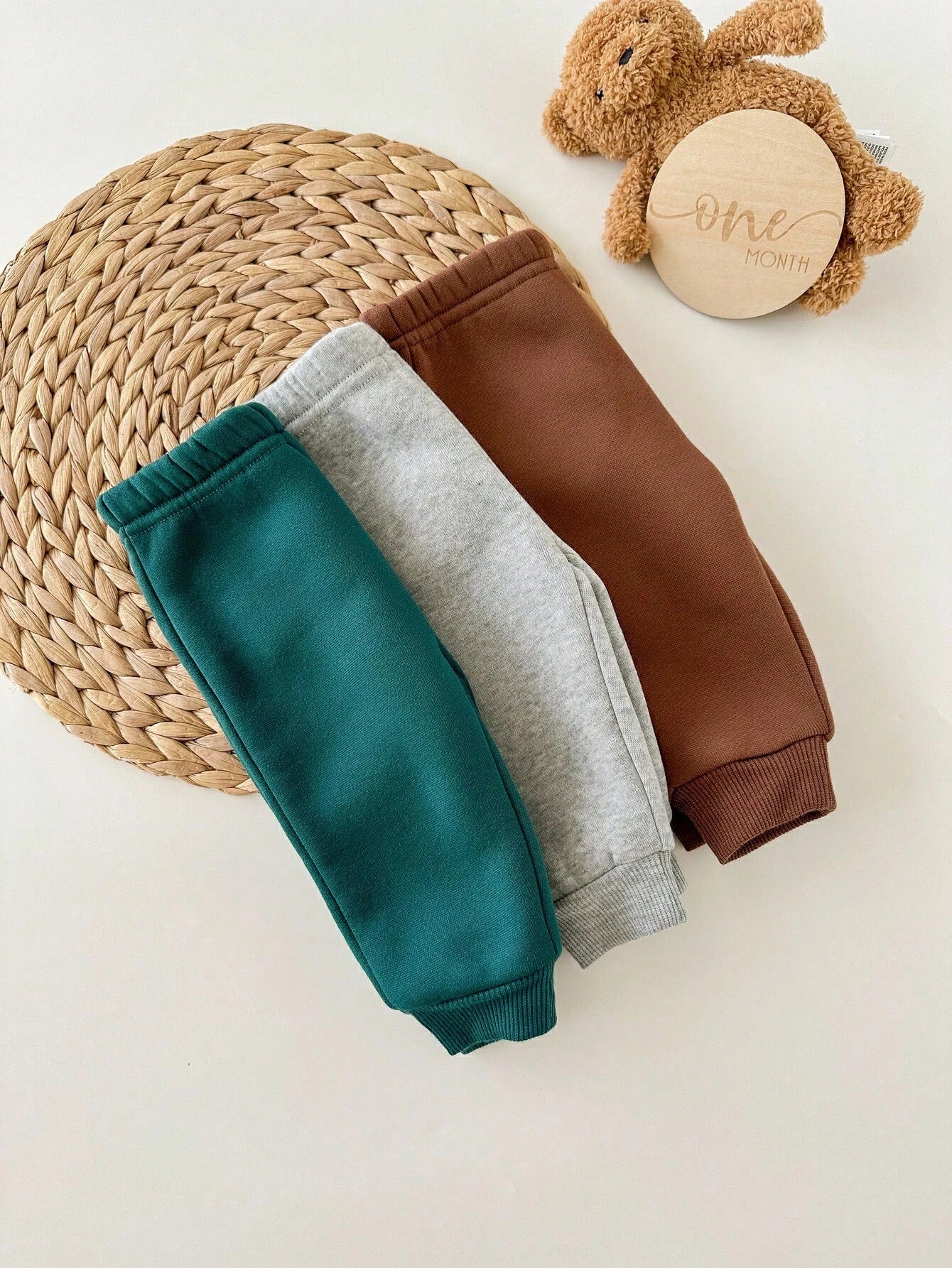 6pcs-Piece Set Newborn Baby Boy Casual Round-Neck And Trousers With Patch,Green,Autumn,Modest,Family Matching Toddler Fall Sweatpants Set Winter