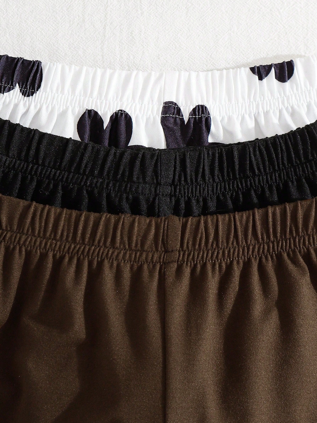 6pcs/Set Baby Girls Newborn Toddler 0-3 Years Spring Summer New Cute Bunny Solid & Striped T-Shirt Shorts Outfit Set
