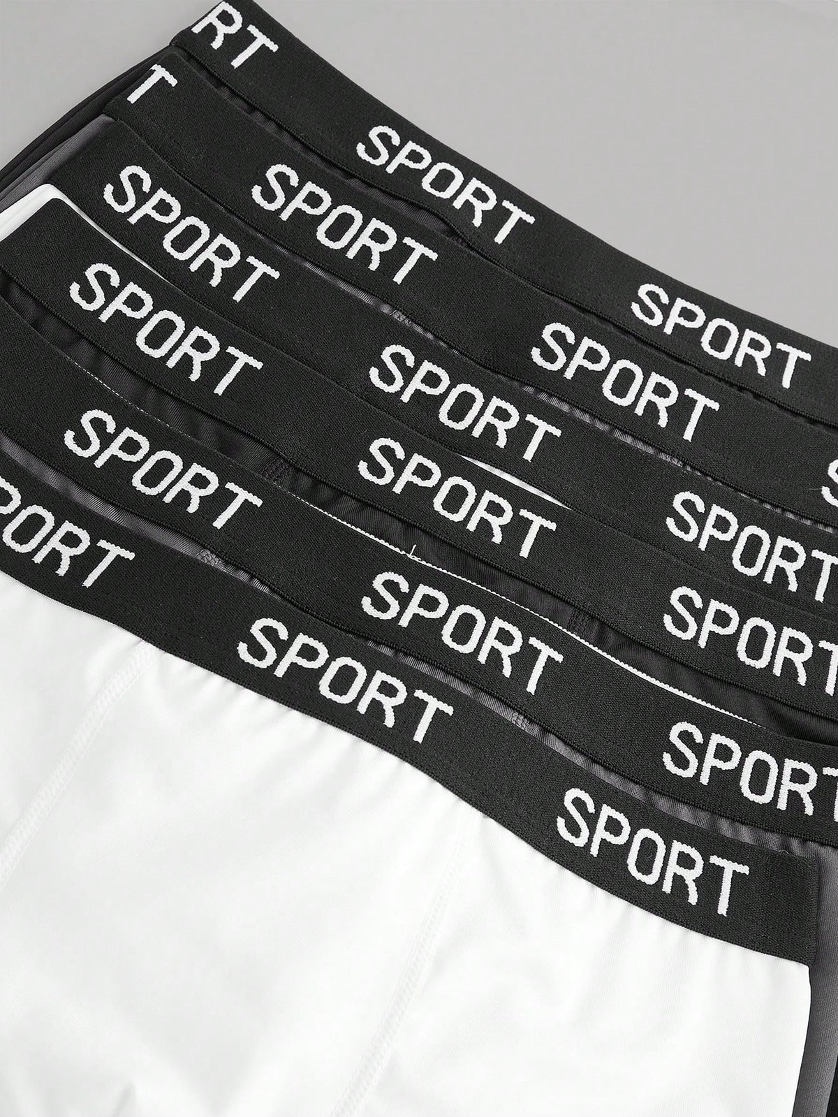 6pcs Teen Boy Simple Comfortable Letter Elastic Waist Briefs