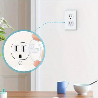 7/10/15pcs American Standard Transparent Outlet Cover Plates, Tool-Free, Dustproof And Child- Outlet Protectors, Suitable For Home, Office And Kitchen, Wall, Countertop, Light Switch Decorative Elect