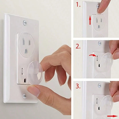 7/10/15pcs American Standard Transparent Outlet Cover Plates, Tool-Free, Dustproof And Child- Outlet Protectors, Suitable For Home, Office And Kitchen, Wall, Countertop, Light Switch Decorative Elect