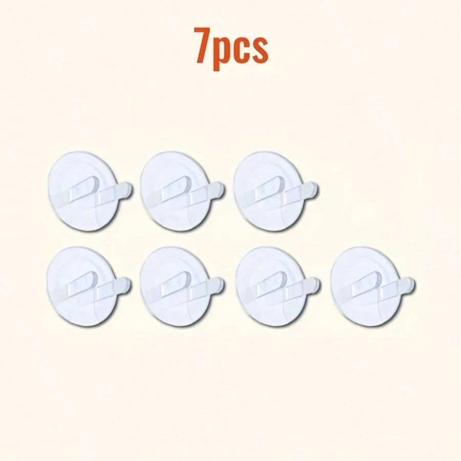 7/10/15pcs American Standard Transparent Outlet Cover Plates, Tool-Free, Dustproof And Child- Outlet Protectors, Suitable For Home, Office And Kitchen, Wall, Countertop, Light Switch Decorative Elect