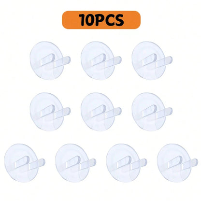 7/10/15pcs American Standard Transparent Outlet Cover Plates, Tool-Free, Dustproof And Child- Outlet Protectors, Suitable For Home, Office And Kitchen, Wall, Countertop, Light Switch Decorative Elect