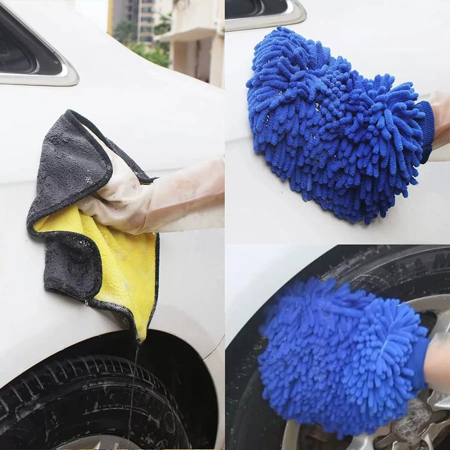 7/6/3pcs Car Detail Beauty Tool Set, Car Cleaning Tool Set, Interior Tool Brush, Vehicle Maintenance Tool Kit, Including Gap Brush, Cleaning Duster, Car Wash Towel, Dusting Brush, Chenille Gloves, Mul