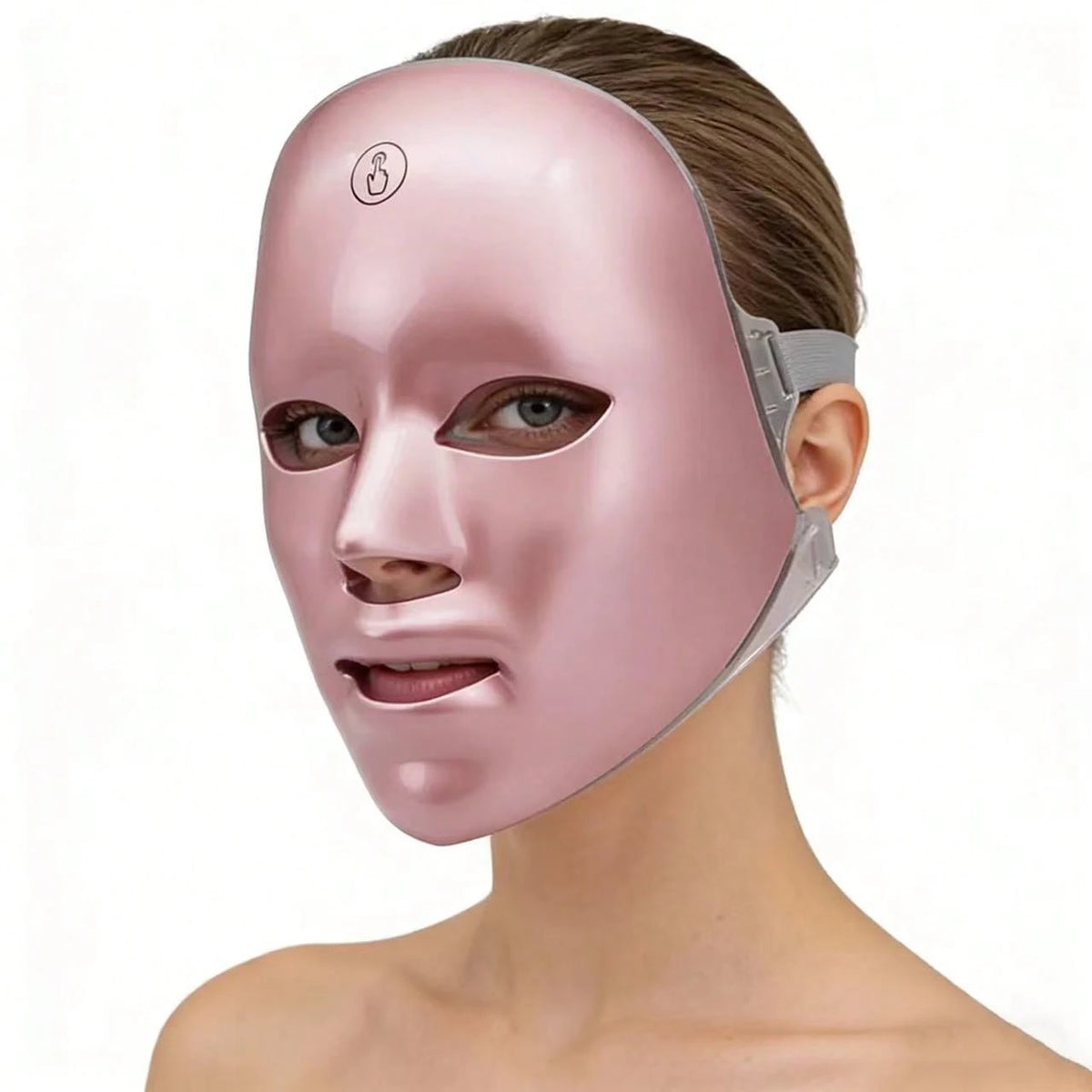 7-Color LED Light Mask- Rechargeable, USB-Powered With 400mAh Lithium Battery, Fragrance-Free, White- Ideal For Skin Care & Beauty Regimens, Light For Face